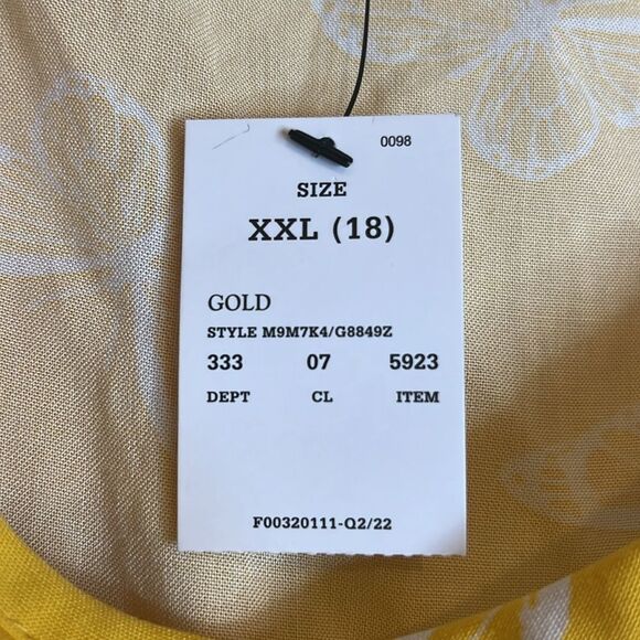 NWT GIRLS XXL 18 ART CLASS YELLOW BUTTERFLY STRAP SUN DRESS - Picture 8 of 12